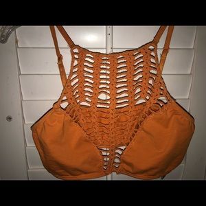 Orange bra top